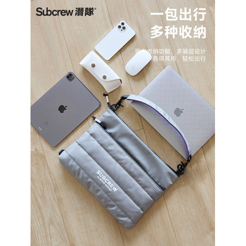 Subcrew小衆設計高級感斜後後背包通勤14寸電腦包充棉單肩手提包男女