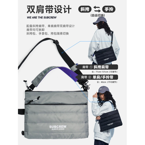 Subcrew小衆設計高級感斜後後背包通勤14寸電腦包充棉單肩手提包男女