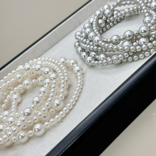 施家珠珠高級設計毛衣鏈真多麻不規則雙層多層項鍊不掉色輕奢小衆