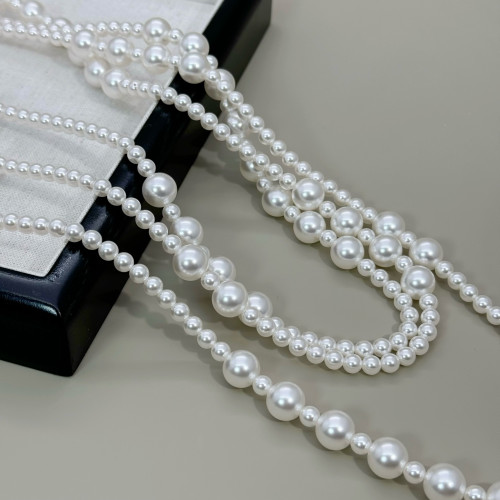 施家珠珠高級設計毛衣鏈真多麻不規則雙層多層項鍊不掉色輕奢小衆