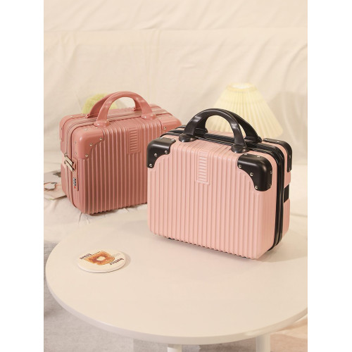 迷你小型手提箱小行李箱14寸登機箱復古輕便收納包密碼箱可套拉桿