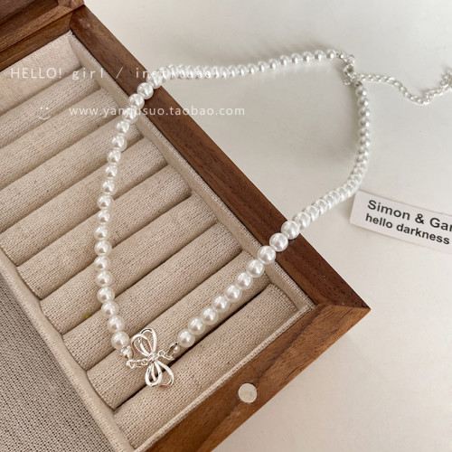 溫柔蝴蝶珍珠項鍊配裙子女輕奢小衆高級感鎖骨鍊2025新款頸鏈配飾 溫柔蝴蝶珍珠項鍊配裙子女輕奢小衆高級感鎖骨鍊2025新款頸鏈配飾