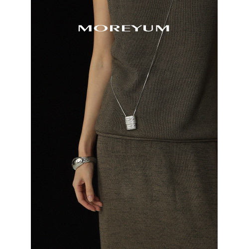 慕陽MUYANG長款百搭編織包包項鍊女曡戴高級感鈦鋼毛衣鏈配飾吊墜