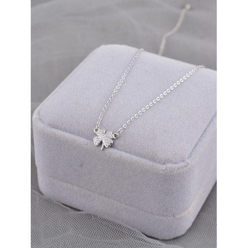 925純銀項鍊女幸運四葉草輕奢小衆高級感2025年新款潮鎖骨鍊刻字