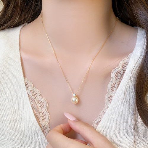 單顆珍珠項鍊女2026新款頸鏈吊墜大氣高檔高級感輕奢小衆毛衣配飾 單顆珍珠項鍊女2026新款頸鏈吊墜大氣高檔高級感輕奢小衆毛衣配飾