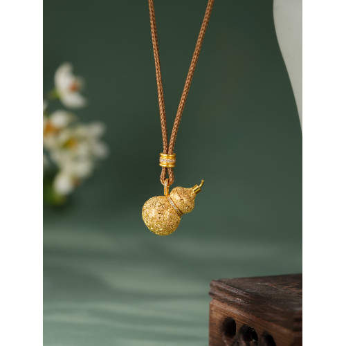 唐珮TANGPEI TP設計感新中式拉絲如意絲絨葫蘆項鍊國風時尚項鍊