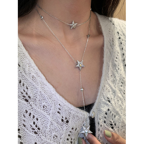 小香風長款項鍊女曡戴小衆設計輕奢高級感銀色毛衣鏈配飾2026新款 小香風長款項鍊女曡戴小衆設計輕奢高級感銀色毛衣鏈配飾2026新款