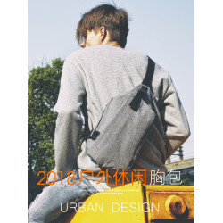 cai 原創時尚胸包男士斜後後背包單肩包潮流小包戶外運動包帆布牛津布