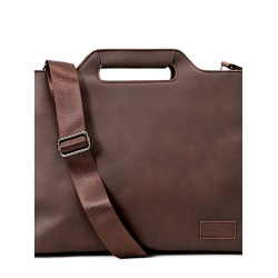 原創新款手提包單肩包青年斜後後背包男士商務公文包定型信封文件包