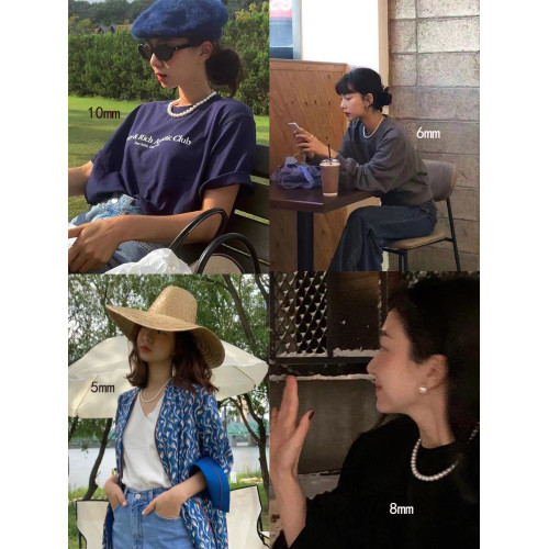 Millie正圓施家珍珠項鍊女款2025新款毛衣鏈fever博主同款鎖骨鍊