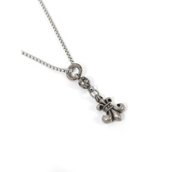 CGYYDS福利 龐克風格經典童軍花船錨十字架項鍊吊墜男女鍍銀個性