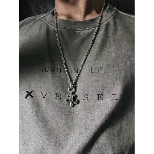 CGYYDS福利 龐克風格經典童軍花船錨十字架項鍊吊墜男女鍍銀個性