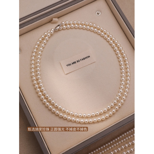 珍珠項鍊長款毛衣鏈曡戴項鍊女款2026新款輕奢小衆珍珠頸鏈配旗袍