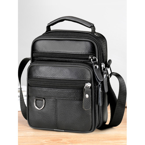 真牛皮單肩包男士包包竪款大小號男包商務休閒韓版真皮斜後後背包後後背包