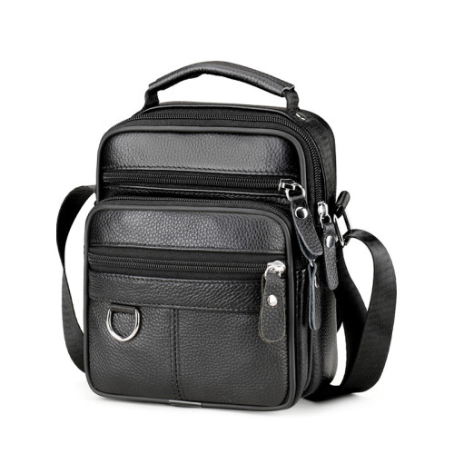 真牛皮單肩包男士包包竪款大小號男包商務休閒韓版真皮斜後後背包後後背包