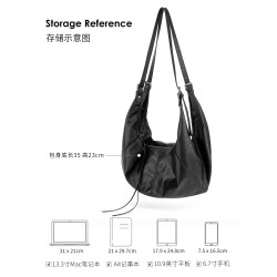 NESBIT【秋千】松弛感軟皮牛角包男2025新款潮牌餃子包單肩斜後後背包