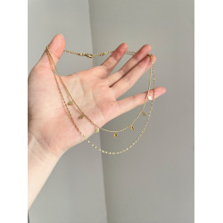 Vintage古著 Diamond-shaped sequins項鍊