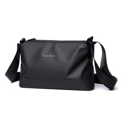 歐美時尚潮牌男士輕便簡約小款單肩包三層大容量斜後後背包通勤小後後背包