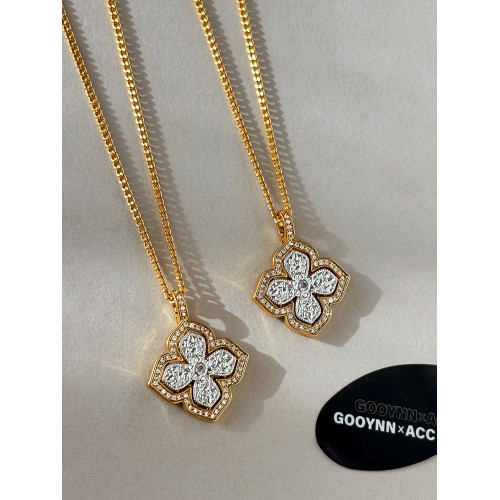 長款老錢風金色四葉草項鍊女高級感輕奢小衆十字架吊墜鎖骨毛衣鏈 長款老錢風金色四葉草項鍊女高級感輕奢小衆十字架吊墜鎖骨毛衣鏈