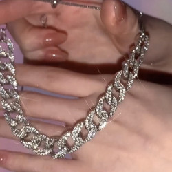 古巴項鍊女ins嘻哈潮高級感鎖骨鍊街頭個性粗鏈子配飾2022新款潮