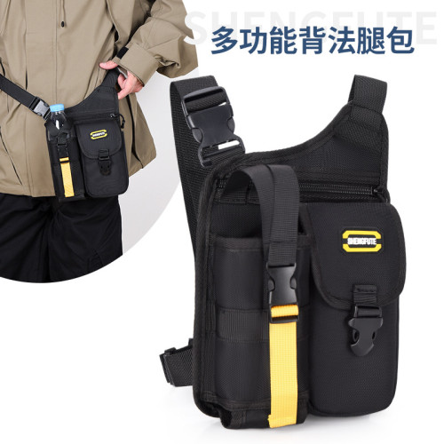 休閒旅遊水壺包男士腿包新款外出多功能小挎包戶外腰包男士
