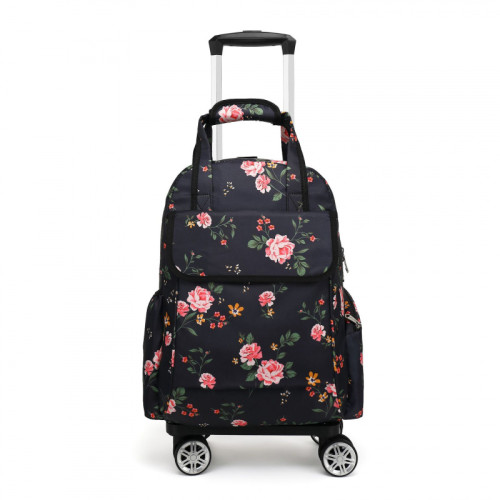 輕便萬向輪拉桿包後後背包短途旅遊行李包女拆卸折曡登機旅行箱包18寸