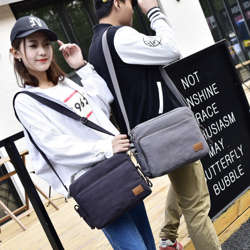 爆款2022韓版多功能男包帆布包單肩包斜後後背包男女休閒IPAD包