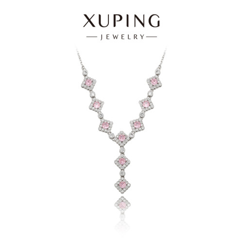 旭平彩寶系列微鑲菱形Y型項鍊女時尚輕奢宮廷風氣質高級感鎖骨鍊