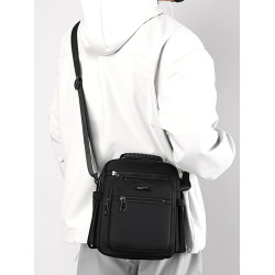 男士大容量斜後後背包多口袋新款戶外出行郵差包牛津布單肩錢包男後後背包