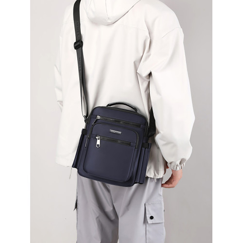 男士大容量斜後後背包多口袋新款戶外出行郵差包牛津布單肩錢包男後後背包