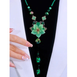 氣質蓮花項鍊復古民族風2026年新款掛件女秋冬吊墜個性百搭毛衣鏈