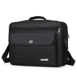 男士商務手提包牛津布百搭大容量單肩包防水出差筆記型電腦公文包