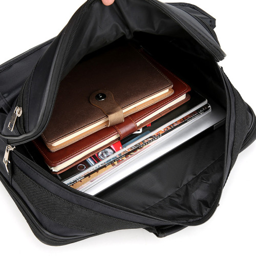 男士商務手提包牛津布百搭大容量單肩包防水出差筆記型電腦公文包