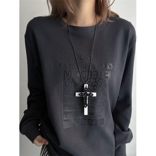 時尚歐美簡約ins風重工十字架吊墜項鍊女小衆個性百搭鎖骨鍊配飾