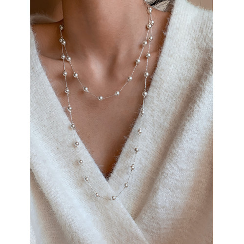 S家滿天星珍珠項鍊女頸鏈配飾長款曡戴高級感輕奢小衆絕美毛衣鏈 S家滿天星珍珠項鍊女頸鏈配飾長款曡戴高級感輕奢小衆絕美毛衣鏈