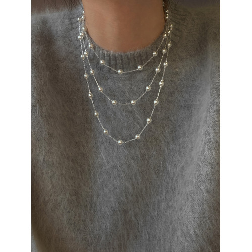 S家滿天星珍珠項鍊女頸鏈配飾長款曡戴高級感輕奢小衆絕美毛衣鏈 S家滿天星珍珠項鍊女頸鏈配飾長款曡戴高級感輕奢小衆絕美毛衣鏈