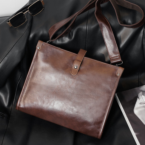 2026新款日系復古單肩包 韓版男包鎖頭郵差包時尚斜後後背包小挎包潮