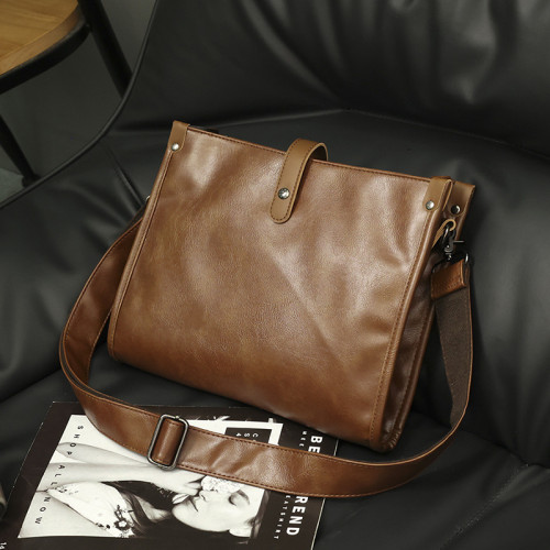 2026新款日系復古單肩包 韓版男包鎖頭郵差包時尚斜後後背包小挎包潮