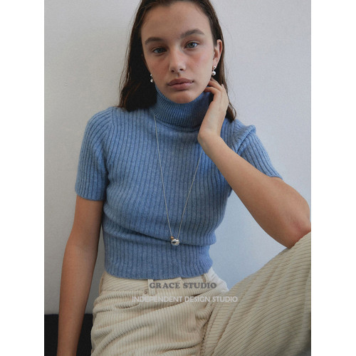 G/S 小衆設計金銀撞色珍珠吊墜長款項鍊高級感簡約休閒曡戴毛衣鏈