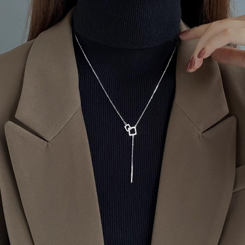 輕奢長款春夏毛衣鏈小衆設計高級頸鏈2025新款爆款項鍊百搭鎖骨鍊