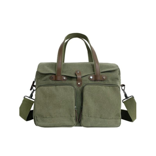 休閒商務手提公文包男帆布學生書包大容量通勤包單肩斜背旅行後後背包