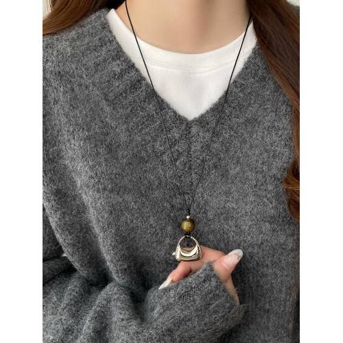 高檔時尚秋冬百搭氣質毛衣鏈項鍊女款2026新款毛衣裝飾配飾吊墜女