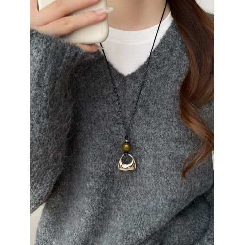 高檔時尚秋冬百搭氣質毛衣鏈項鍊女款2026新款毛衣裝飾配飾吊墜女