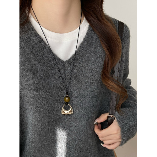 高檔時尚秋冬百搭氣質毛衣鏈項鍊女款2026新款毛衣裝飾配飾吊墜女