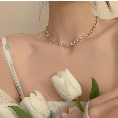 雙層曡戴珍珠項鍊女款2026新款爆款鎖骨鍊輕奢小衆高級感頸鏈配飾