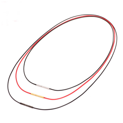 1.0mm細項鍊繩穿小孔吊墜掛繩男女本命年紅繩黑皮繩掛件繩