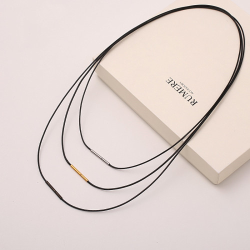 1.0mm細項鍊繩穿小孔吊墜掛繩男女本命年紅繩黑皮繩掛件繩