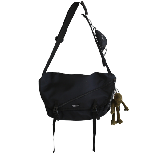 斜後後背包男士潮牌大容量工裝風單肩包ins潮男運動挎包時尚機能後後背包