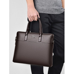 時尚手提包男士軟皮質感商務公文包大容量單肩包斜後後背包電腦後後背包