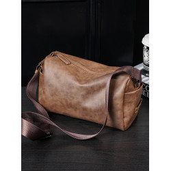 新款時尚單肩包小方包 韓版男包休閒小包潮流斜後後背包小後後背包IPAD包